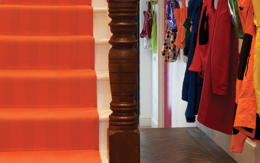 Striking flat woven runners make a grand entrance